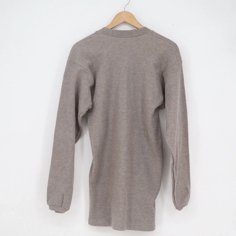 Amul Body Warmer Thermal Top Gray Crew Neck Long Sleeve Base Layer 100cm 12376